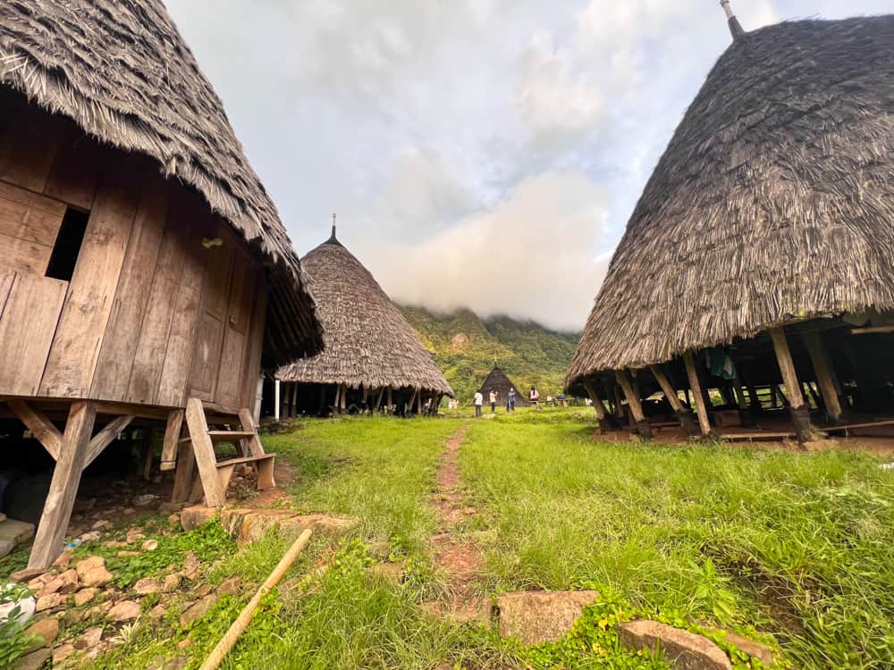 Traditional huts at Wae Rebo village.
